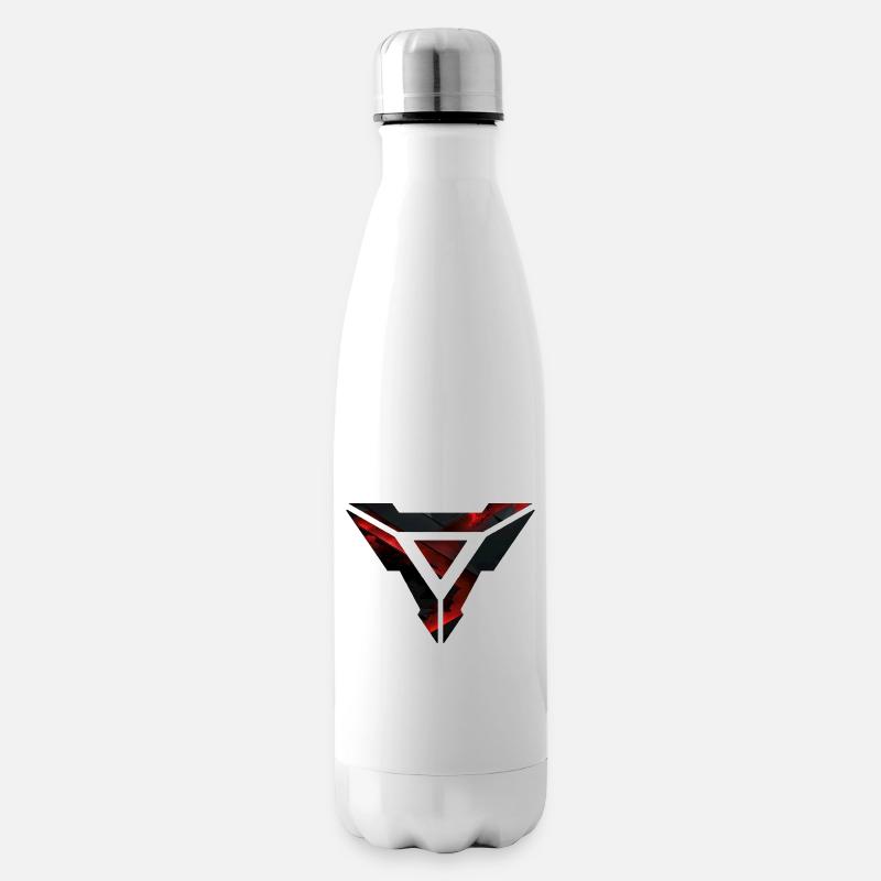 Futuristisches geometrisches Burst-Design - Isolierflasche - Weiß
