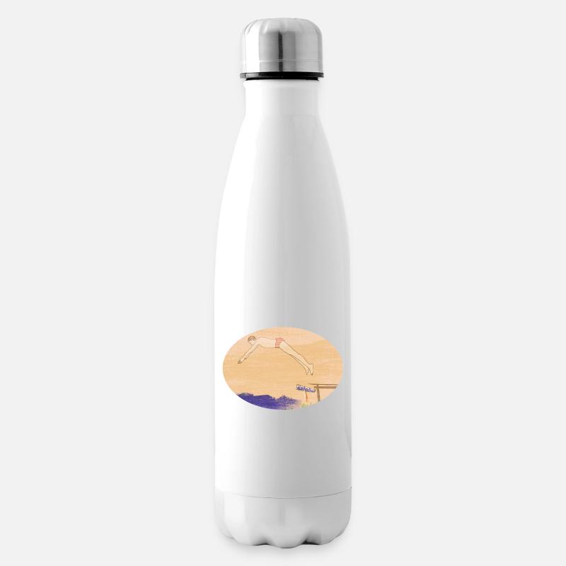 Schwimmen - Isolierflasche - Weiß