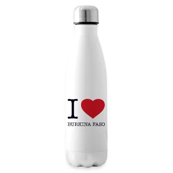 I love Burkina Faso - Insulated Water Bottle - white - Right