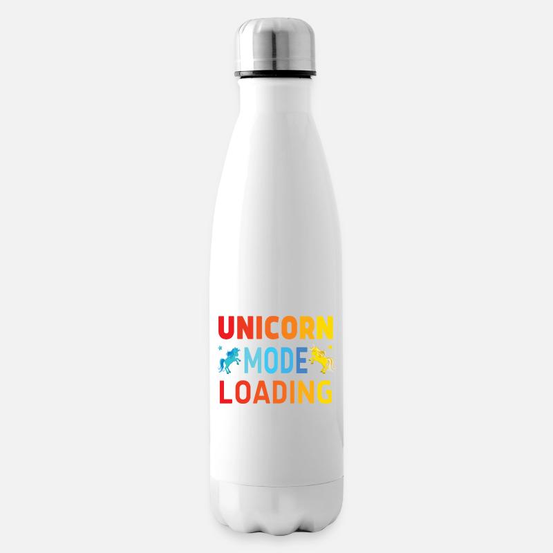 Unicorn mode loading - Insulated Water Bottle - white