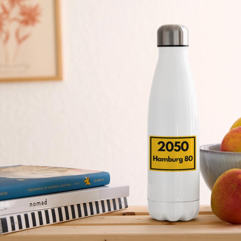 OLD POSTCODE POSTCODE RETRO 2050 HAMBURG 80 - ELBE Insulated Water Bottle