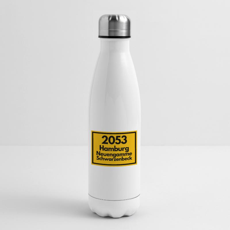 OLD POSTCODE POSTCODE 2053 HAMBURG NEUENGAMME ELBE Insulated Water Bottle