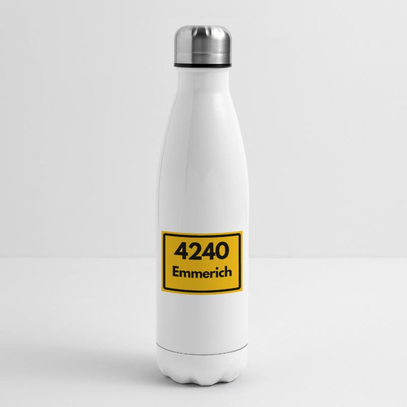 OLD POSTCODE POSTCODE RETRO 4240 EMMERICH – RHEIN Insulated Water Bottle