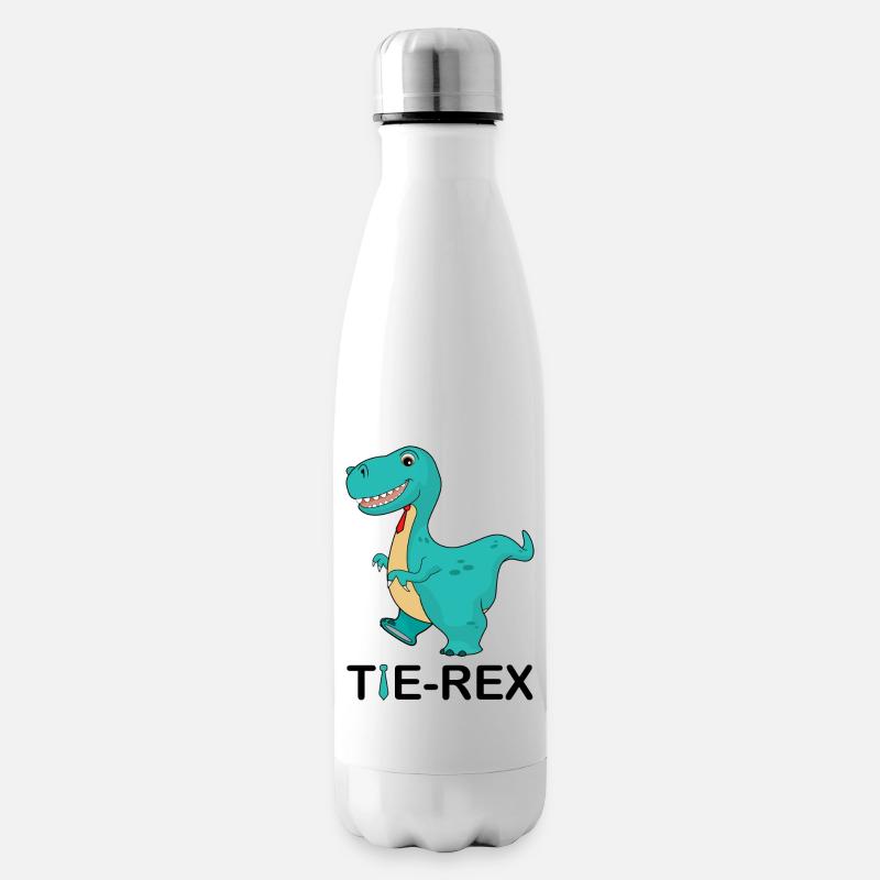 Tie Rex - Isolierflasche - Weiß