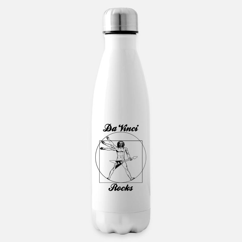 rock n roll leonard de vinci - Bouteille isotherme - blanc