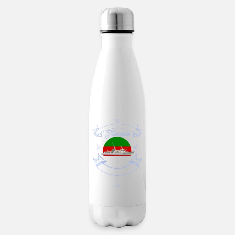 MS Helgoland Tshirt - Isolierflasche - Weiß