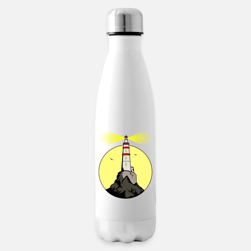 Leuchtturm - Isolierflasche - Weiß