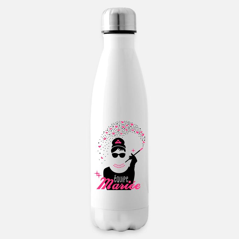 team bride - bride - EVJF - tiffany - Insulated Water Bottle - white