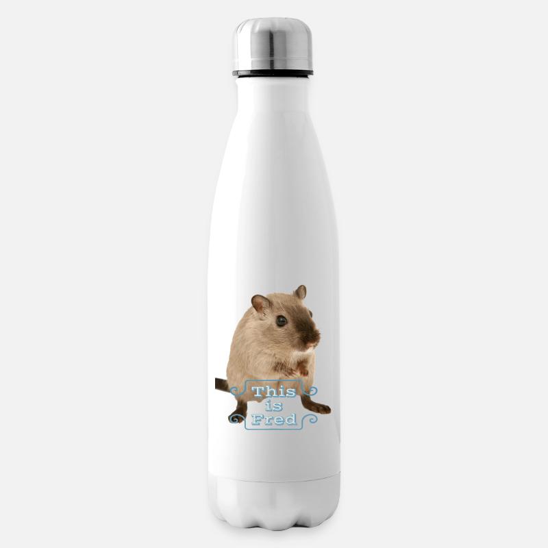 C’est une idée cadeau drôle souris mignonne fred - Bouteille isotherme - blanc