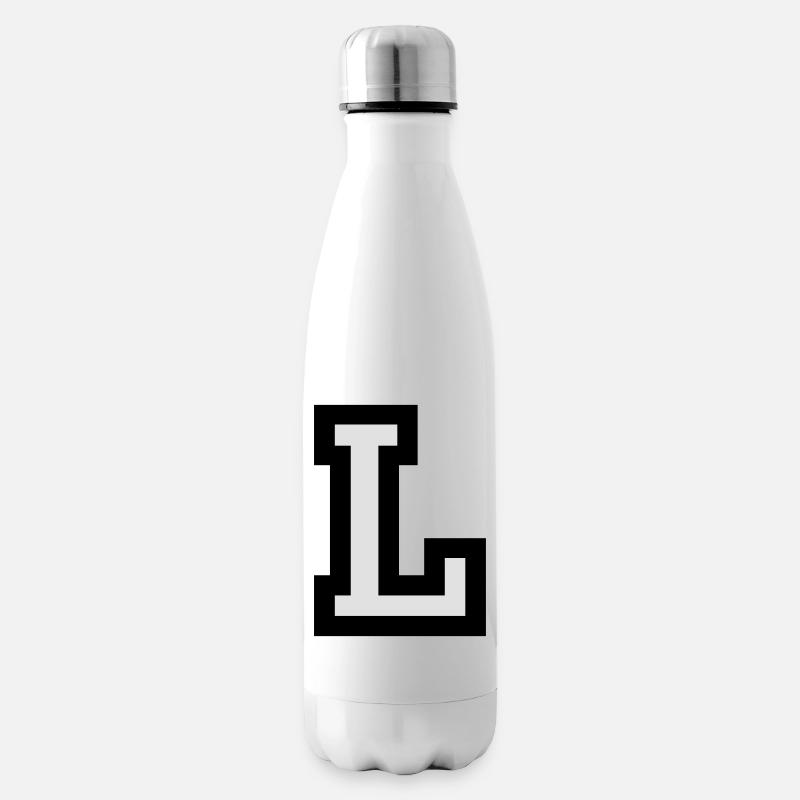 Buchstabe L - Isolierflasche - Weiß