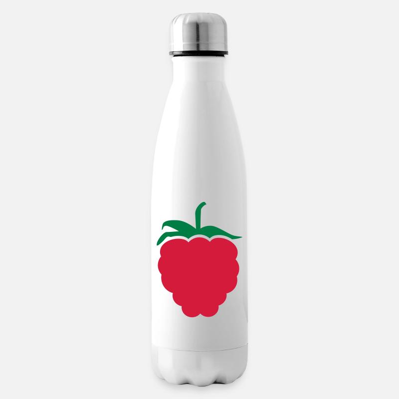 Himbeere - Isolierflasche - Weiß
