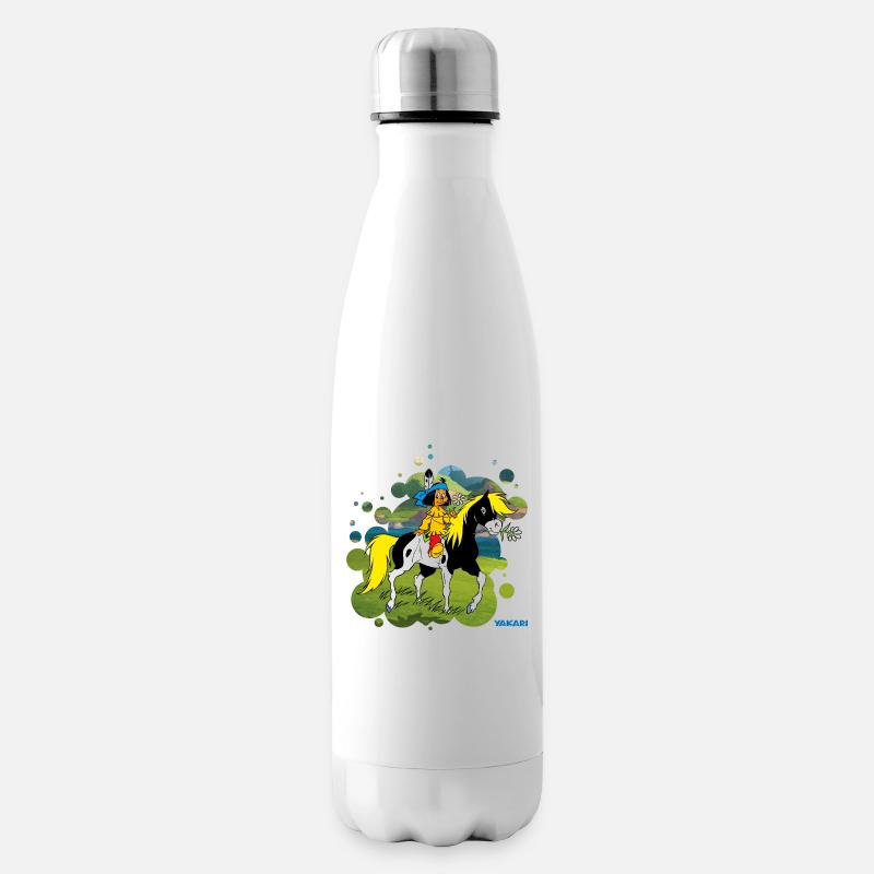 Yakari reitet aus - Isolierflasche - Weiß