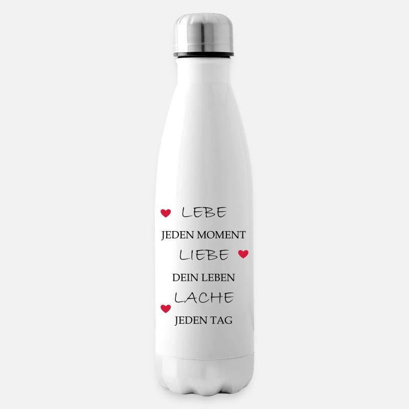 lebe liebe lache - Isolierflasche - Weiß