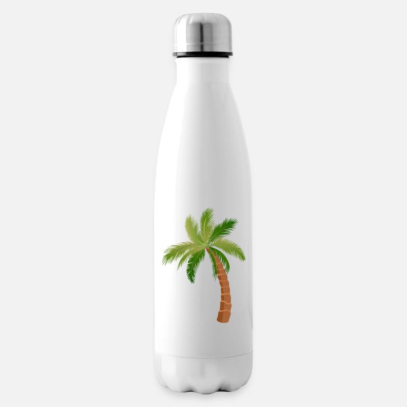 palm tree palm trees - Insulated Water Bottle - white