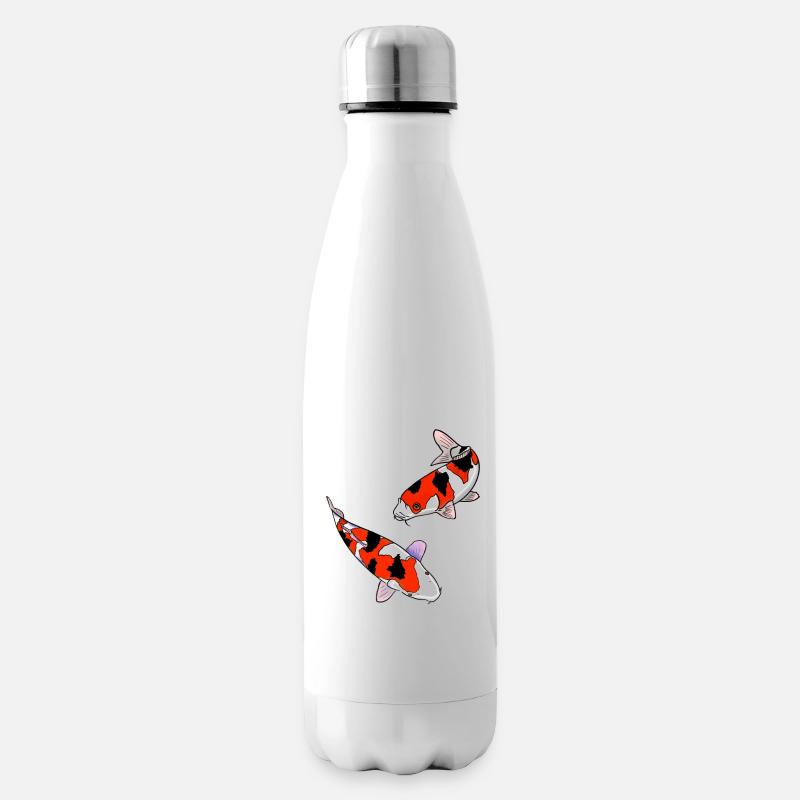 Koi-Karpfen - Isolierflasche - Weiß