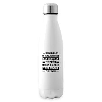 RECONNAÎTRE LES CONS DE LOIN - Bouteille isotherme - blanc - Droite