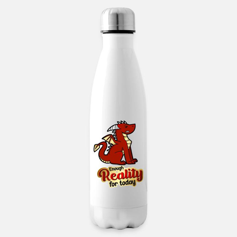 Enough Reality for today - Drache - Isolierflasche - Weiß