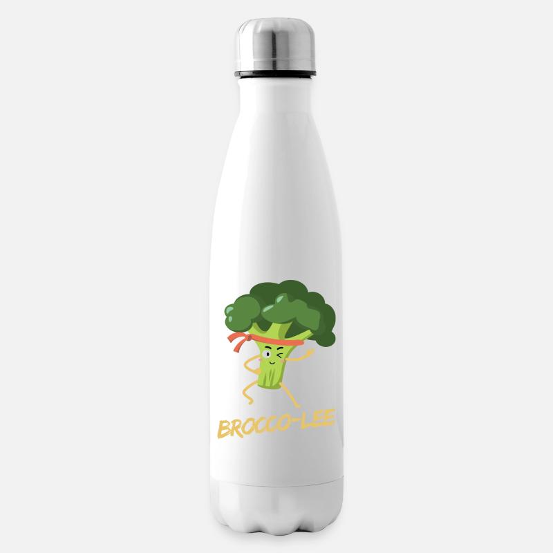 Brocco-Lee - gesunder Kampfsport - Isolierflasche - Weiß