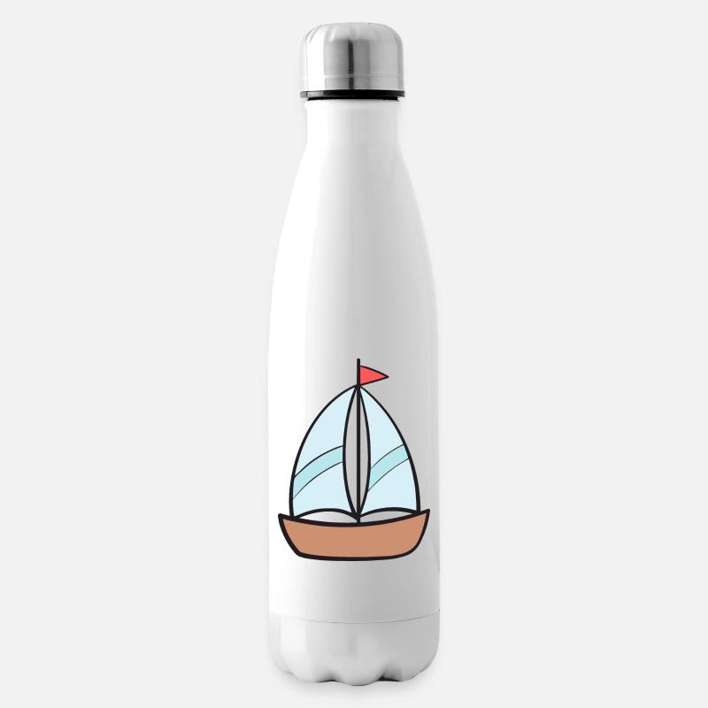 Bateau Bateau Voilier - Bouteille isotherme - blanc