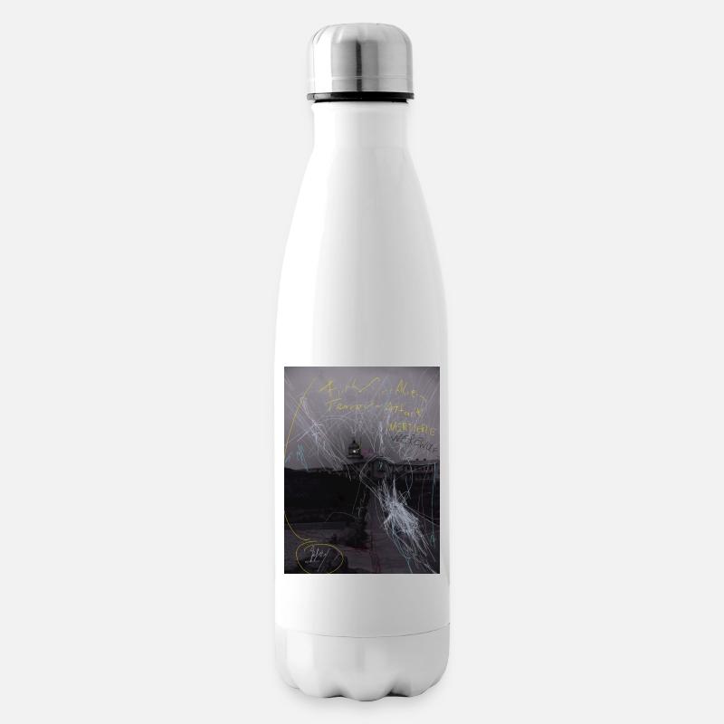 „were“wolf Attacke - „war“ Atacke, Estaca de Bares - Isolierflasche - Weiß