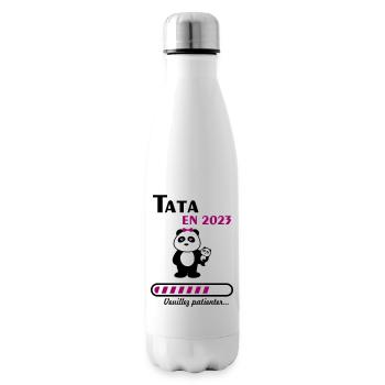 Tata en 2023, futur tante, annonce grossesse, bébé - Bouteille isotherme - blanc - Droite
