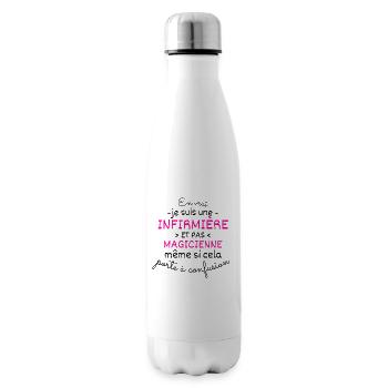 Infirmière et Pas Magicienne - Bouteille isotherme - blanc - Droite
