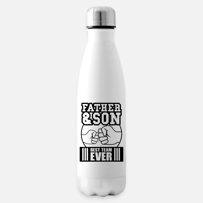 Father & Son Best Team Ever! - Isolierflasche - Weiß