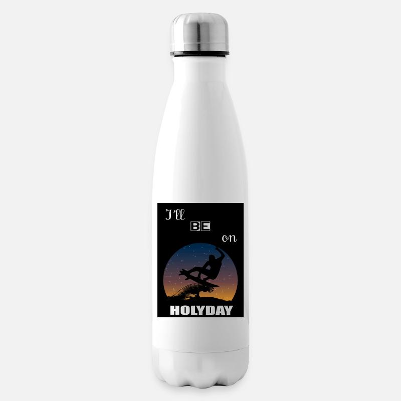 I will be on vacation - Insulated Water Bottle - white