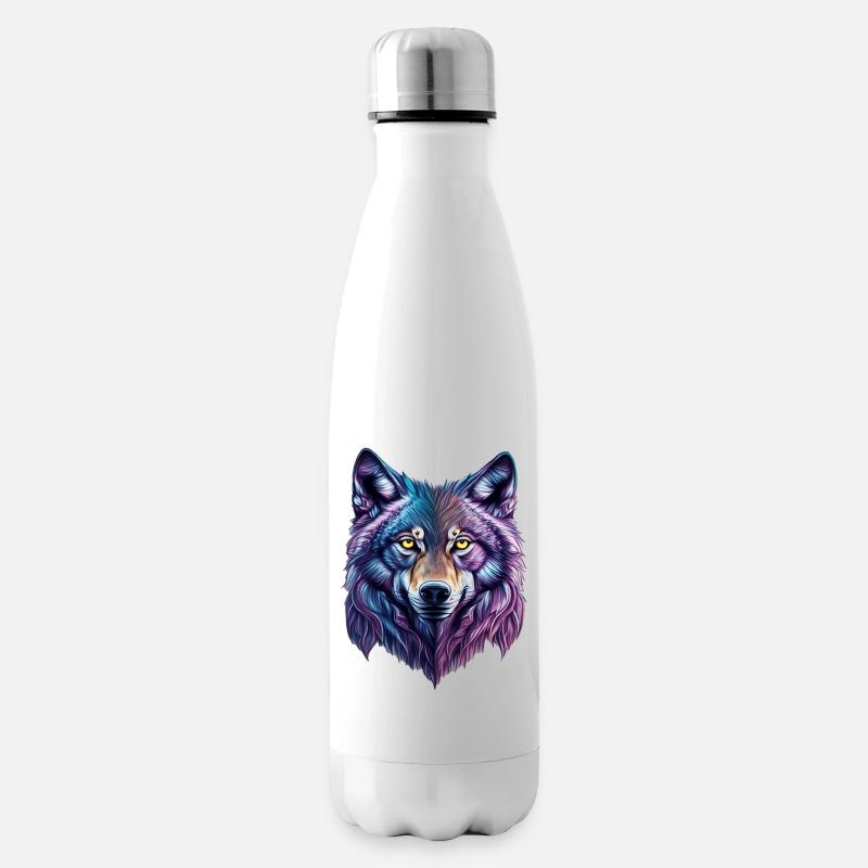 Wolf Splash - Isolierflasche - Weiß