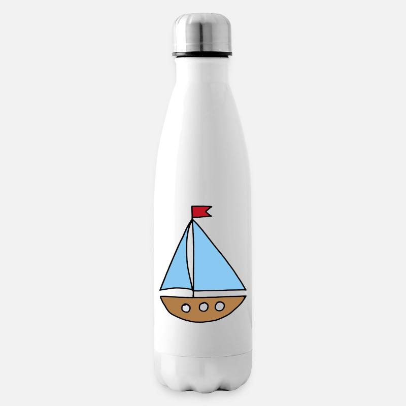 Segelboot - Isolierflasche - Weiß