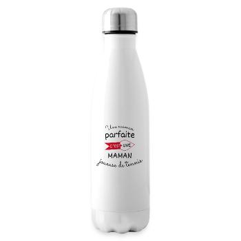 maman parfaite c est une maman joueuse de tennis - Bouteille isotherme - blanc - Droite
