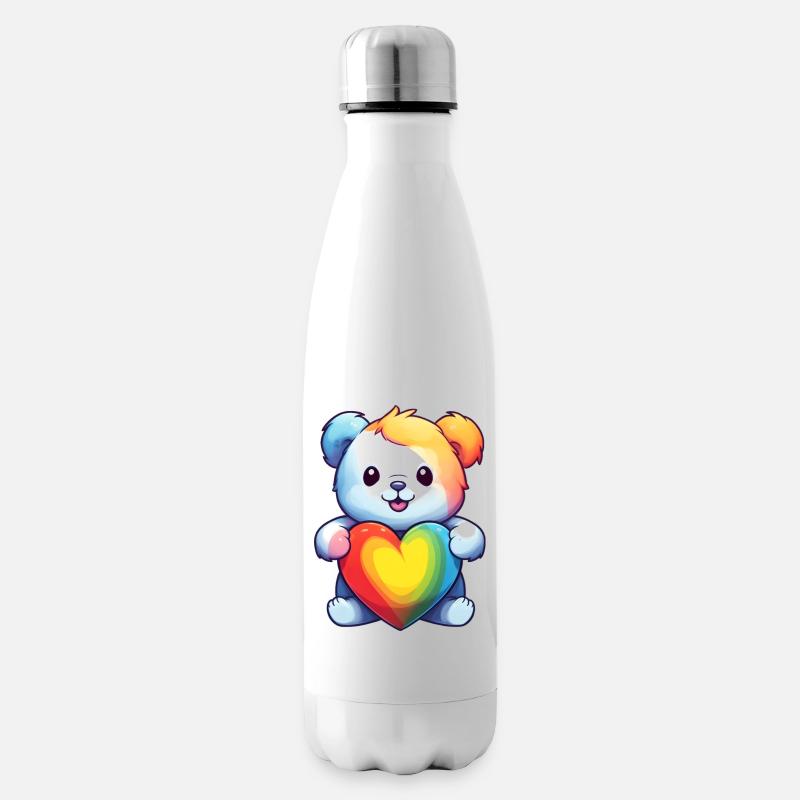 L’amour est une nécessité pour l’ours - Bouteille isotherme - blanc