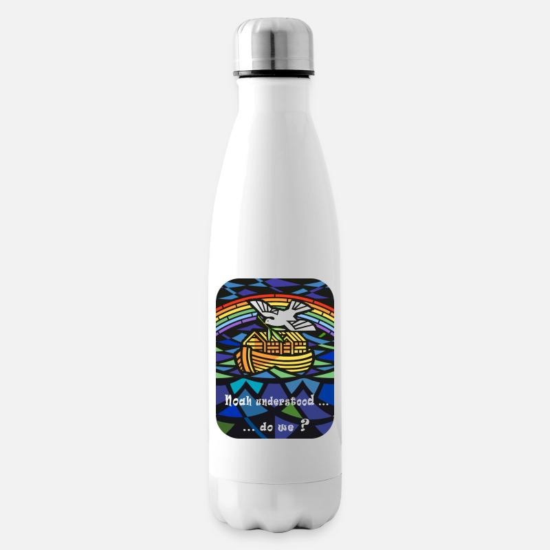 Noahs Regenbogen - Isolierflasche - Weiß