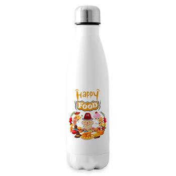 Manger heureux pas sain - Bouteille isotherme - blanc - Droite