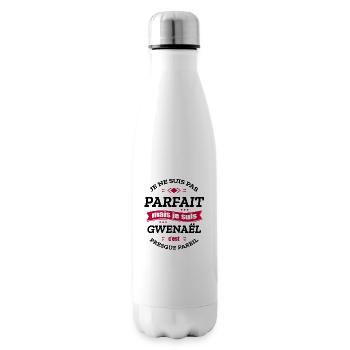 GWENAËL PARFAIT - PRENOM GWENAËL - Bouteille isotherme - blanc - Droite