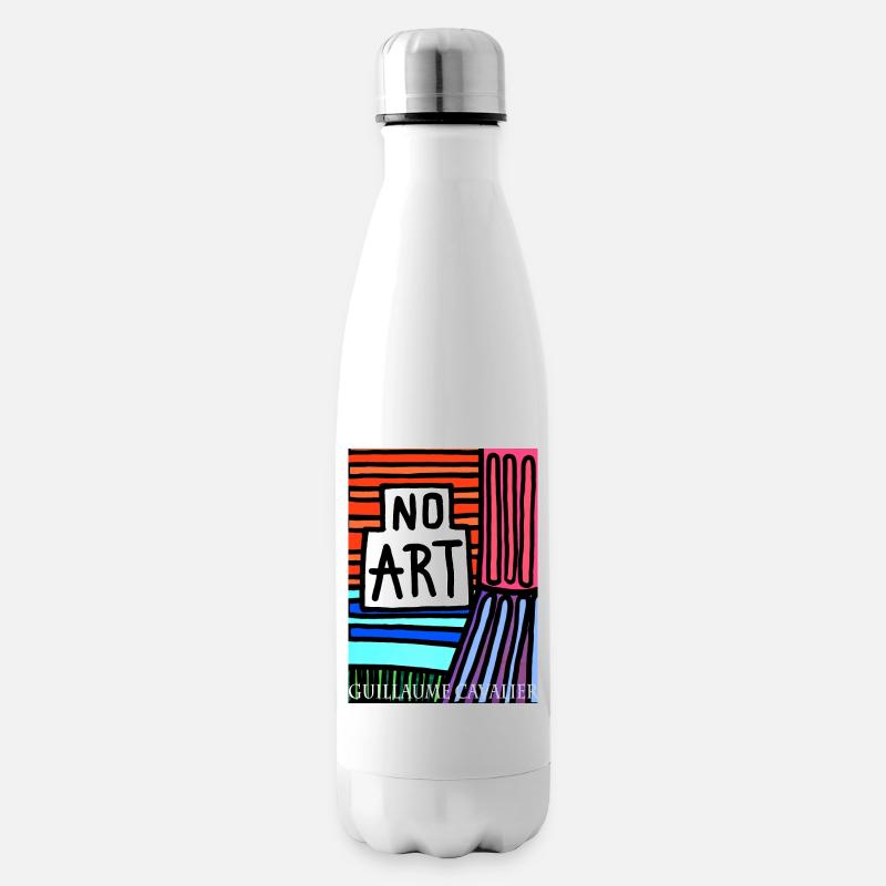 No Art Column - Insulated Water Bottle - white