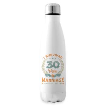 I Survived 30 Years Of Marriage - Isolierflasche - Weiß - Rechts