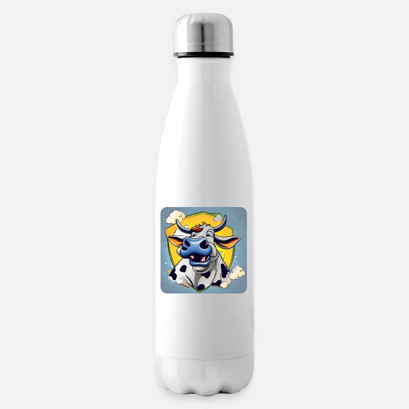 Verrückte Kuh - Isolierflasche - Weiß