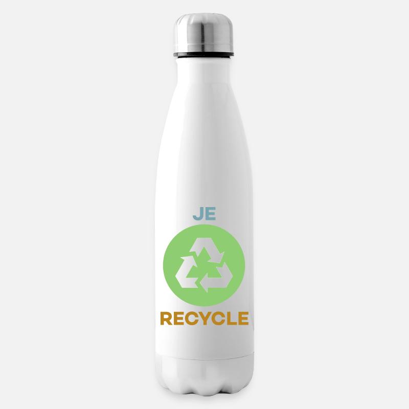 Je Recycle - Bouteille isotherme - blanc