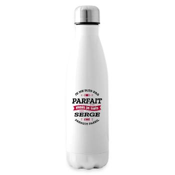SERGE PARFAIT - PRENOM SERGE - Bouteille isotherme - blanc - Droite