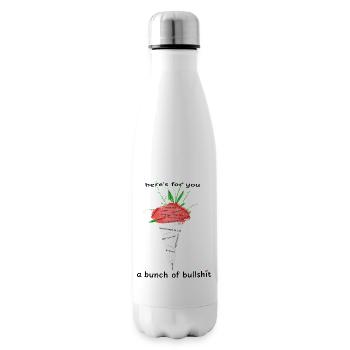 Un bouquet de fleurs de connerie Roses Bouquet cynique - Bouteille isotherme - blanc - Droite