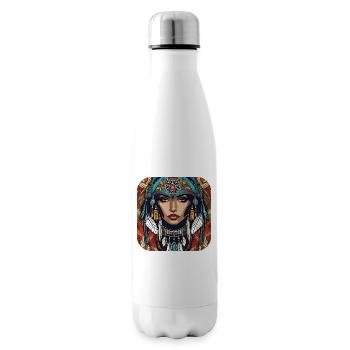 Chaman mystique avec des plumes - Bouteille isotherme - blanc - Droite