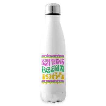 Chemise pour le 60e anniversaire : les meilleures choses ont commencé en 1964 - Bouteille isotherme - blanc - Droite