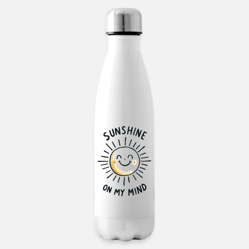 sunshine on my mind - Isolierflasche - Weiß