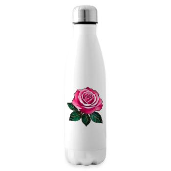 Pink Rose I - Insulated Water Bottle - white - Right