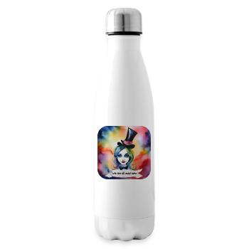 Cool Harlequin Gothic Girl - Insulated Water Bottle - white - Right