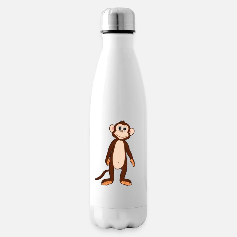 Singe - Bouteille isotherme - blanc
