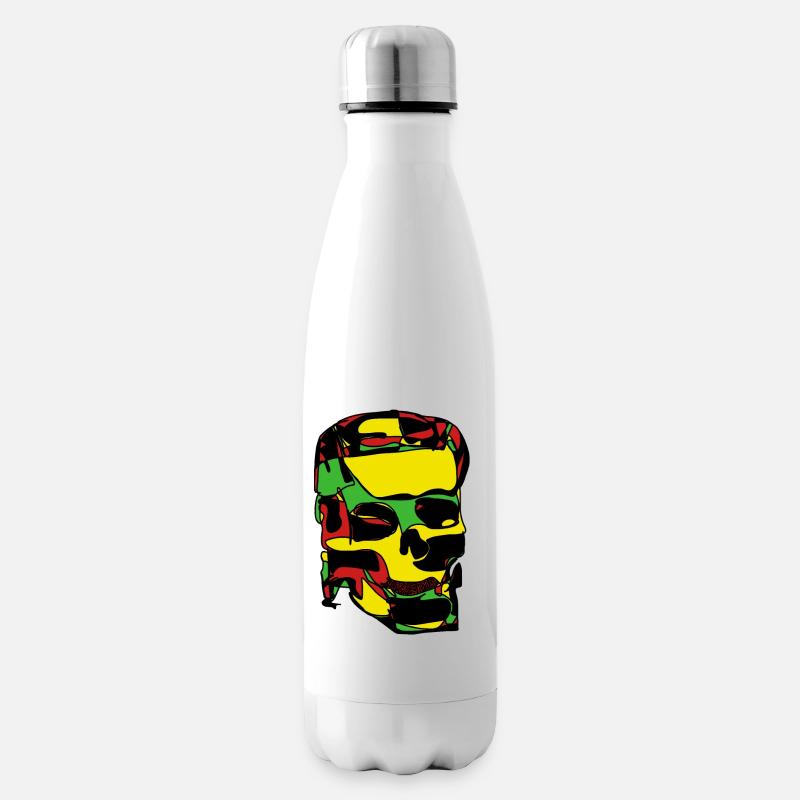 crâne - Bouteille isotherme - blanc