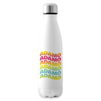 Adam T-Shirt Text Welleneffekt T-Shirt Geschenk - Isolierflasche - Weiß - Rechts