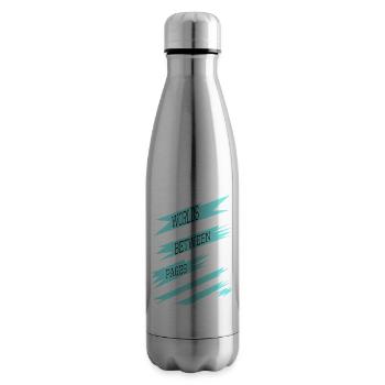 Listes de lecture Blagues Communauté littéraire - Bouteille isotherme - argent clair - Droite